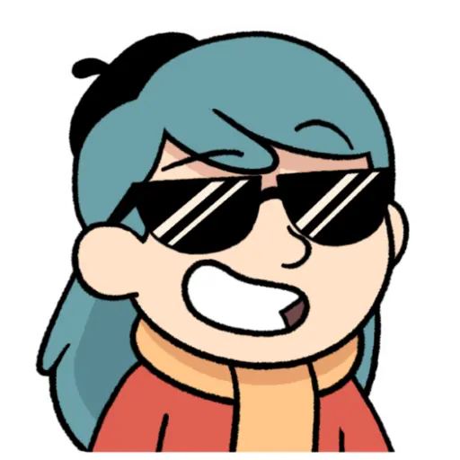 hilda wearing sunglasses and smiling